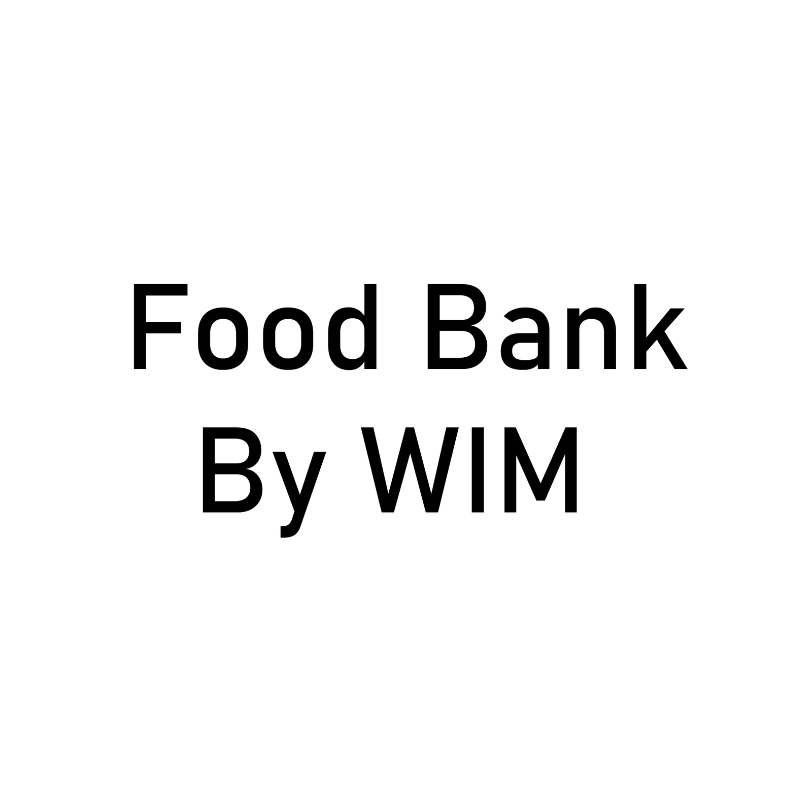 Food Bank By WIM Logo